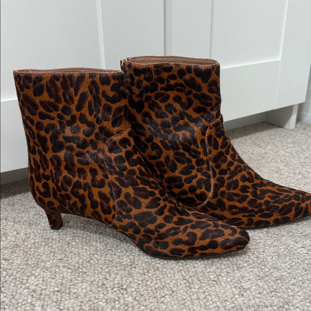 Leopard Print Ankle Boots
